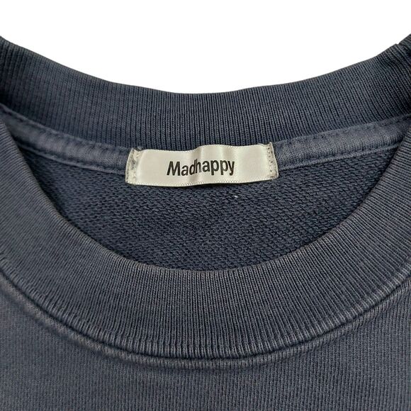 Madhappy Sweatshirt Womens Small Blue 100% Cotton Embroidered Logo Pullover - Picture 7 of 11